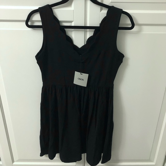 BNWT ASOS Scollop Neck Skater Dress - Picture 4 of 4